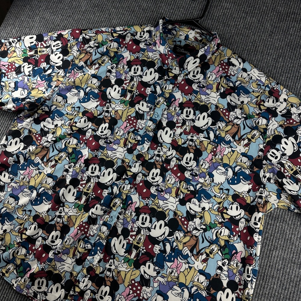 RSVLTS Disney 100 Mickey "The Gangs All Here" Button Down Shirt Men 4XL OG Squad